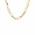 Solid Pave Figaro Chain in 14K Yellow Gold (5.90 mm)
