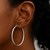 Classic Hoop Earrings in 10k White Gold (2x50mm)