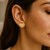 14K Yellow Gold Radiating Heart Stud Earrings