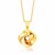 Polished Love Knot Motif Pendant in 14k Yellow Gold