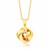 Polished Love Knot Motif Pendant in 14k Yellow Gold