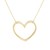 Large Open Heart Necklace in 14K Yellow Gold