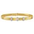 14K Yellow Gold Diamond Station Omega Cuff Bangle
