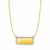 14k Yellow Gold Necklace with Rectangular Engraveable Diamond Pendant