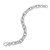 Sterling Silver Rhodium Plated Oval Link Bracelet