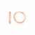 14k Rose Gold Petite Textured Round Hoop Earrings