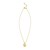 Sterling Silver Gold Plated Puffed Raindrop CZ Necklace