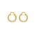 14K Yellow Gold Open Circle Stud Earrings