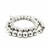 Polished Bead Style Necklace in Rhodium Plated Sterling Silver (10mm)