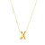 14K Yellow Gold Yours Truly Block Letter Initial X Necklace