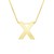 14K Yellow Gold Yours Truly Block Letter Initial X Necklace