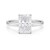 5 Carat Radiant Lab Grown IGI G/VS1 Diamond Solitaire Ring in 14K White Gold