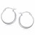 Extra Large Hoop Earrings with Flat Sides in 14K White Gold