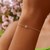 14K Yellow Gold Mini Initial B Bracelet