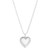 Sterling Silver Rhodium Plated Puffed Heart Pendant