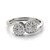 Two Stone Halo Diamond Ring in 14k White Gold (3/8 cttw)