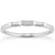 Thin Tapered Baguette Diamond Wedding Band in 14K White Gold