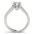 14k White Gold Round Diamond Engagement Ring with Single Row Band Stones (1 1/8 cttw)