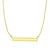 Smooth Horizontal Bar Necklace in 14k Yellow Gold