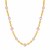 14k Tri Color Gold Link Necklace with Stations
