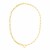 14k Yellow Gold High Polish Elongated Paperclip Chain Circle Necklace