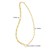 14k Yellow Gold High Polish Elongated Paperclip Chain Circle Necklace