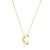 14K Yellow Gold Yours Truly Block Letter Initial C Necklace