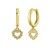14K Yellow Gold Petite Diamond Heart Earrings