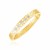 14k Yellow Gold High Polish Honeycomb Diamond Bangle (8.90 mm)