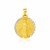 14k Two Tone Gold Round Religious Medal Pendant