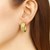 14K Yellow Gold 3 Row Graduated Hoop Earrings