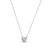 14k White Gold High Polish Scribbles Heart Necklace