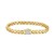 14K Yellow Gold Woven Large Diamond Pave Bracelet