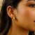 14K Yellow Gold Checkerboard Huggie Hoop Earrings