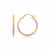 Textured Hoop Earrings in 10k Tri-Color Gold (1 inch Diameter)