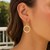 Flat Open Tube Circle Dangling Earrings in 14k Yellow Gold