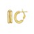 14K Yellow Gold Double Row Hinged Hoop Earrings