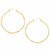 Diamond Cut Slender Extra Large Hoop Earrings in 14k Yellow Gold (45mm Diameter)