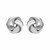 Textured and Polished Love Knot Earrings in Sterling Silver(13mm)