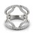 Dual Band Floral Motif Diamond Embellished Ring in 14k White Gold (5/8 cttw)