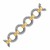Alternate Large Round Cable and Polished Chain Link Bracelet in 18K Yellow Gold and Sterling Silver