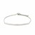 14k White Gold Smooth Curved Bar Lariat Design Bracelet (1.00 mm)