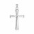 Sterling Silver Domed Rounded Cross Pendant