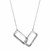 Necklace with Interlocking Open Rectangles in Sterling Silver