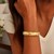 Textured and Polished Diamond Pattern Bangle in 10k Yellow Gold (12.00 mm)