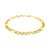 Lite Figaro Bracelet in 10k Yellow Gold  (6.60 mm)