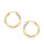 Classic Hoop Earrings in 14k Two Tone Gold (3x20mm)