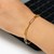 14k Yellow Gold 7 1/2 inch Paperclip Chain Bracelet with Three Diamond Links (2.00 mm)
