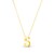 14K Yellow Gold Yours Truly Block Letter Initial S Necklace