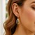 Entwined Polished Open Teardrop Earrings in 14k Two-Tone Gold